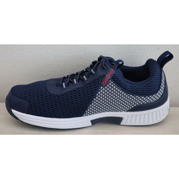 OrthoFeet Men's Sz 11.5D Blue Edgewater Stretch Orthopedic Sneakers - Picture 9 of 13